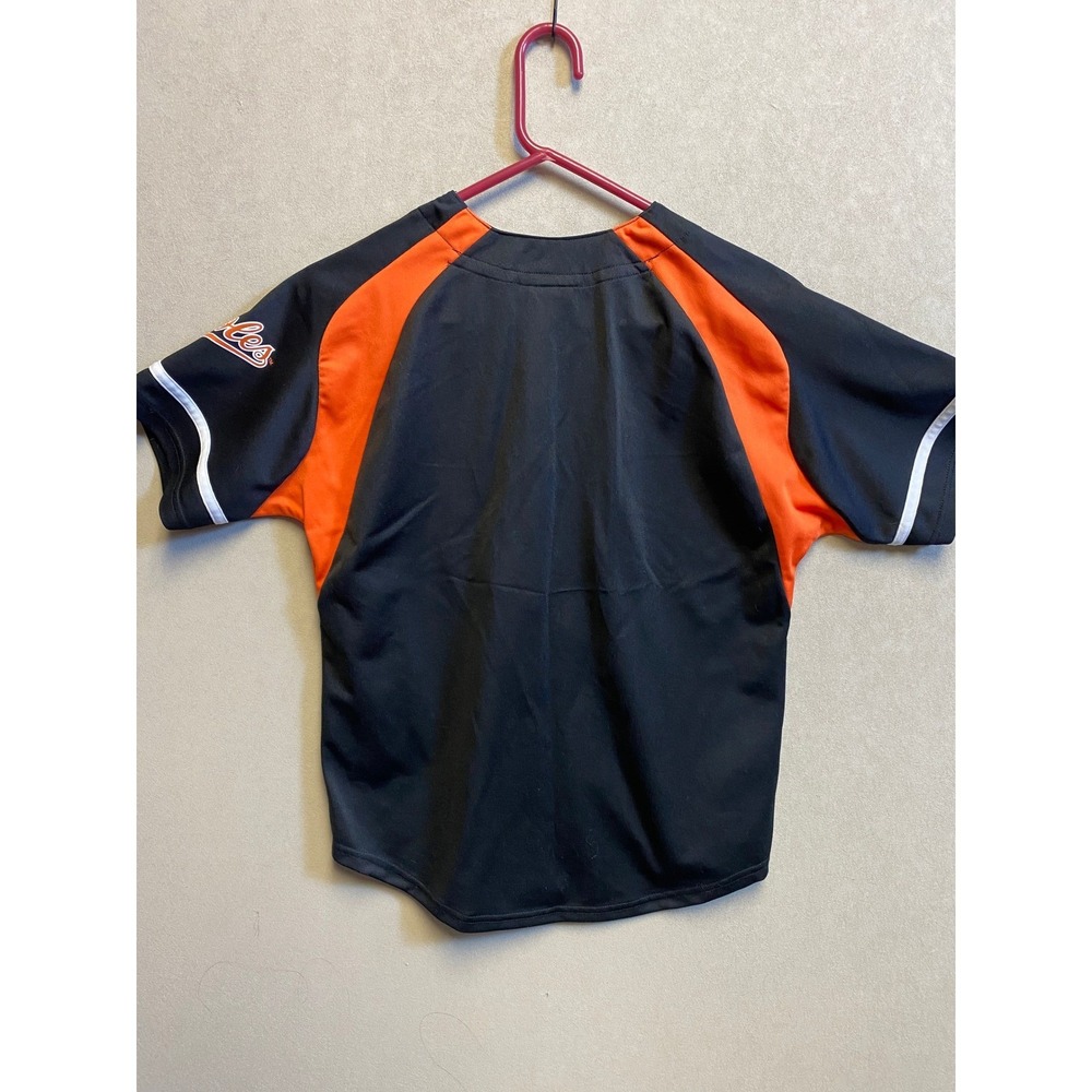 Adidas Baltimore Orioles Youth Baseball Jersey Black Orange Os Logo Size M 10-12 - Picture 8 of 11